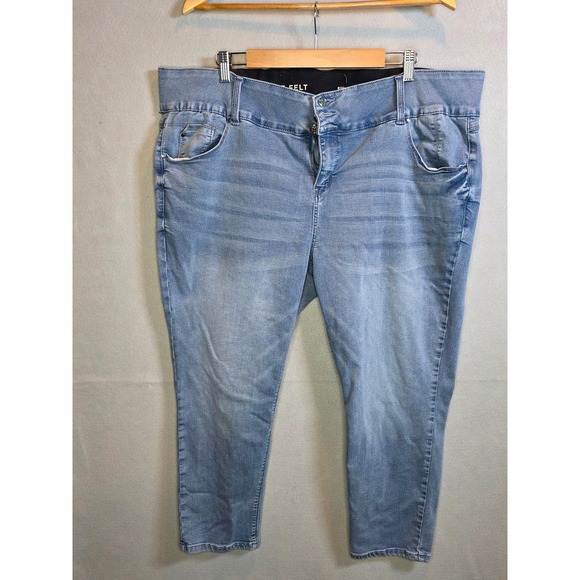 Laurie Felt Denim - Laurie Felt Silky Denim Curve Ankle Skinny Jeans Light Wash 2XP Comfort Waist